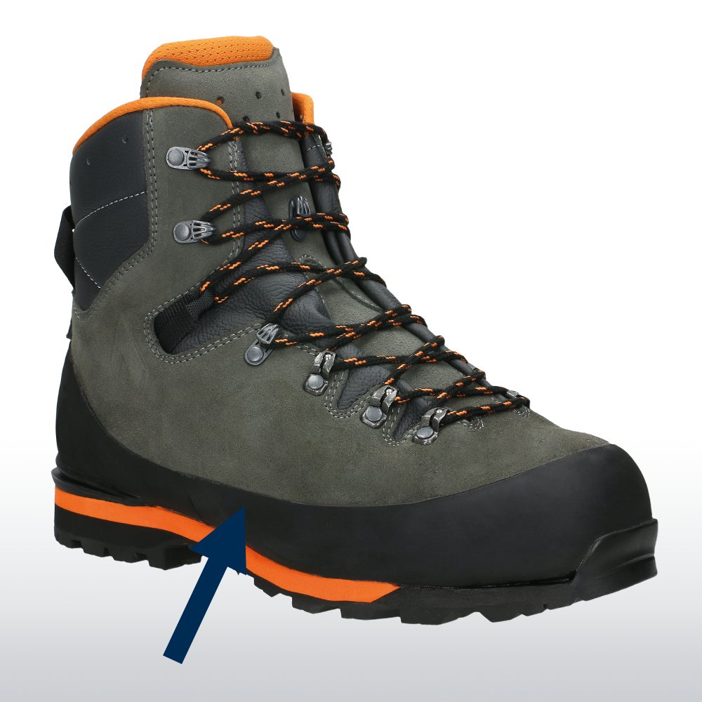 Wanderstiefel, Hiking Stiefel, grünes Veloursleder, orange Akzente, Lug-Sohle