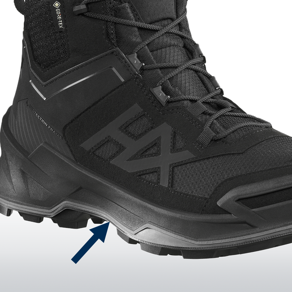 Wanderschuh, Gore-Tex, Stiefel, Gummisohle, Laufschnitt/Struktur